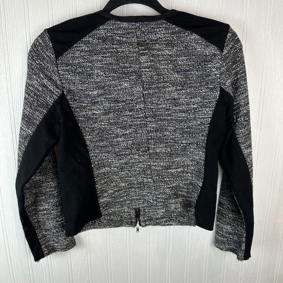 Eileen Fisher Black and Gray Zip up sweater size XS Cotton Blend - Picture 4 of 7